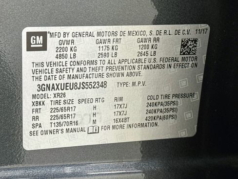 Used 2018 Chevrolet Equinox LT w/ Sun & Infotainment Package AWD/4WD image 33