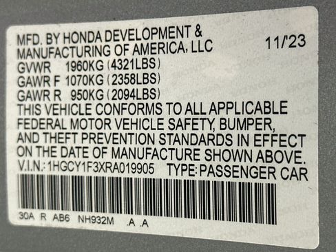 Used 2024 Honda Accord EX image 12