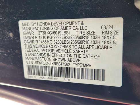 Certified 2024 Honda Odyssey EX-L image 35