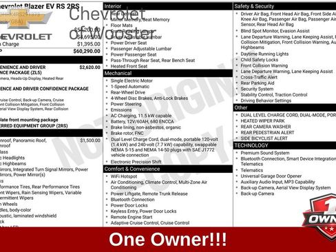 Used 2024 Chevrolet Blazer EV RS RWD image 1