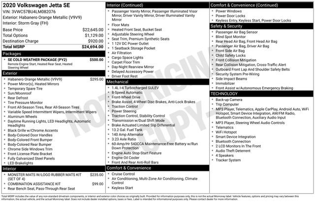 Used 2020 Volkswagen Jetta SE w/ SE Cold Weather Package FWD image 33