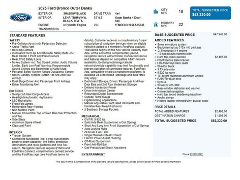 Used 2025 Ford Bronco Outer Banks AWD/4WD image 36