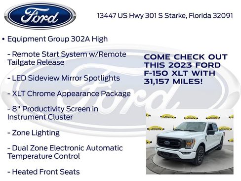 Certified 2023 Ford F150 XLT w/ Equipment Group 302A High AWD/4WD image 22