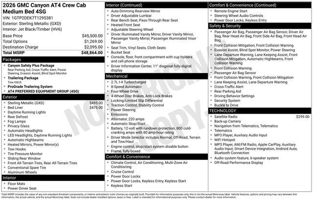 New 2026 GMC Canyon AT4 AWD/4WD image 4