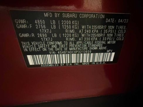 Certified 2023 Subaru Outback Premium image 36