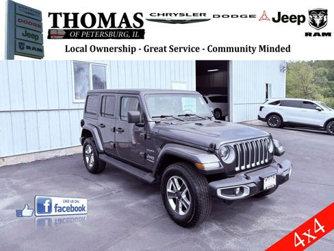 Used 2022 Jeep Wrangler Unlimited Sahara w/ LED Lighting Group image 1