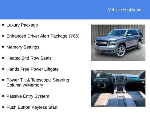 Used 2019 Chevrolet Tahoe LT w/ Luxury Package AWD/4WD image 5