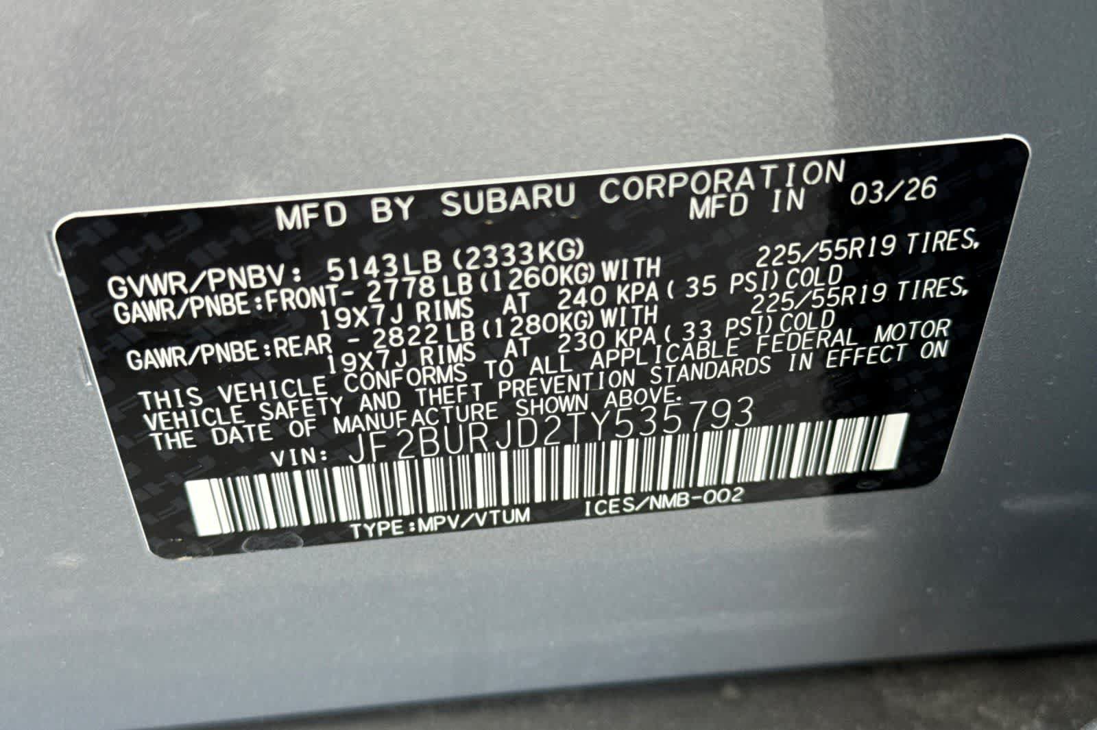 New 2026 Subaru Outback Touring XT AWD/4WD image 33