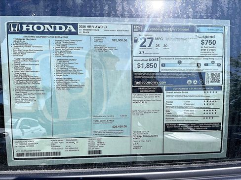 New 2026 Honda HR-V LX image 17