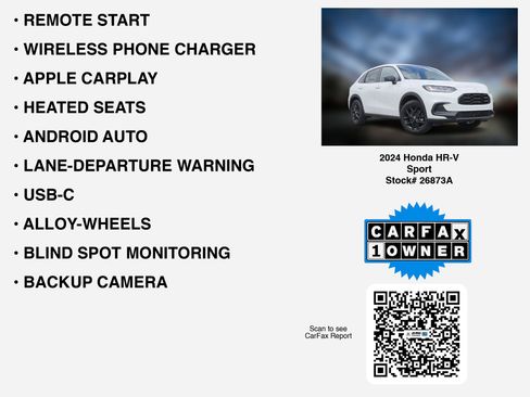 Certified 2024 Honda HR-V Sport image 7