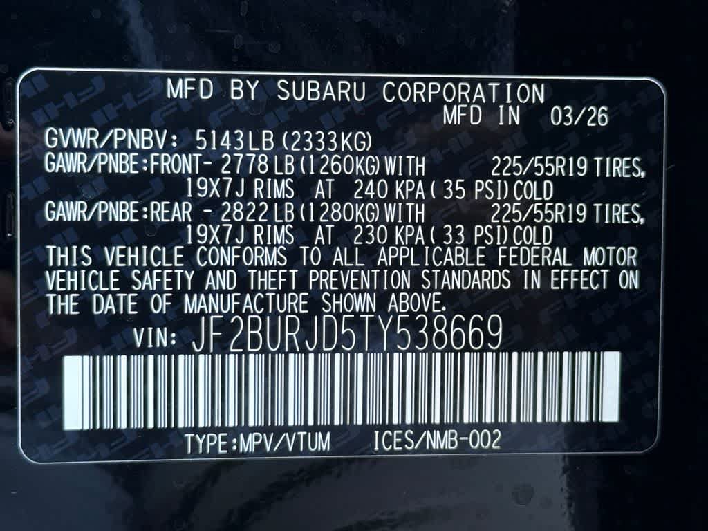 New 2026 Subaru Outback Touring XT AWD/4WD image 22