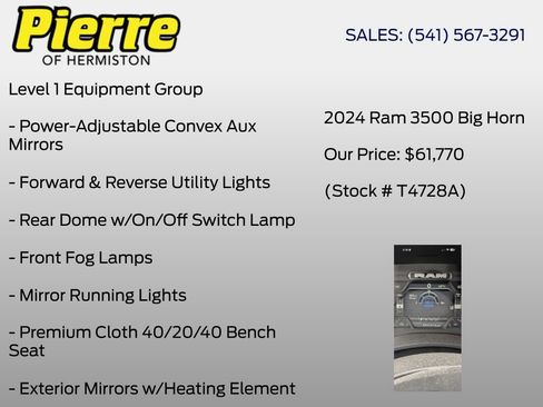 Used 2024 RAM 3500 Big Horn w/ Safety Group image 9