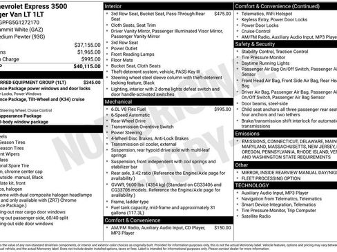 Used 2016 Chevrolet Express 3500 LT w/ LT Preferred Equipment Group image 11