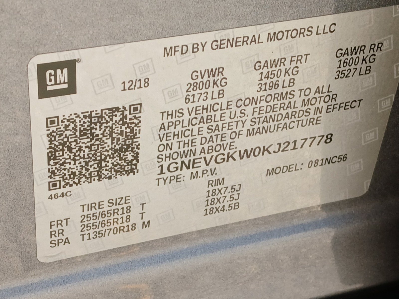 Used 2019 Chevrolet Traverse LT w/ LPO, Floor Liner Package AWD/4WD image 18