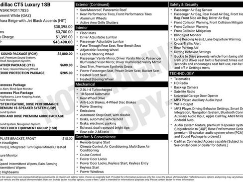 Used 2024 Cadillac CT5 Luxury w/ Sun And Sound Package RWD image 2