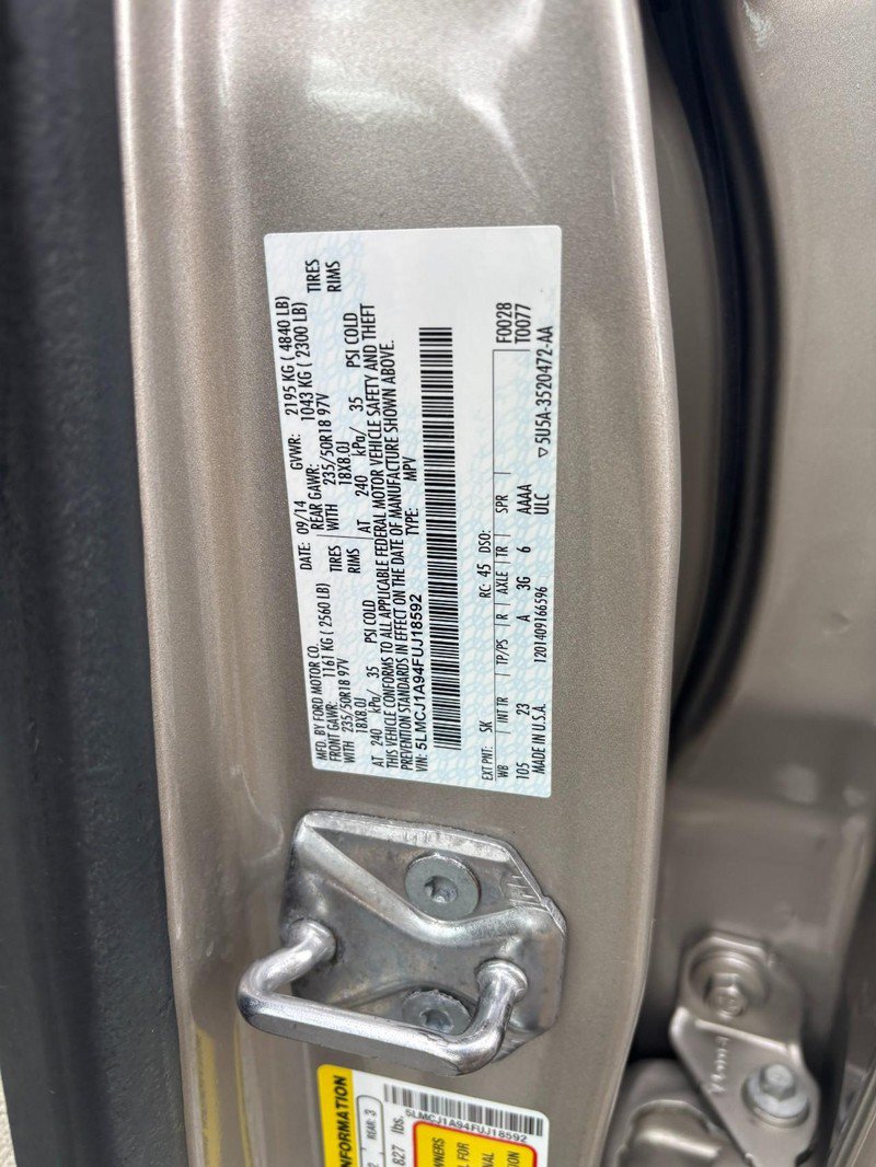 Used 2015 Lincoln MKC FWD w/ Equipment Group 101A Select image 17