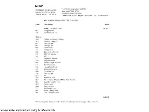 Used 2021 Mercedes-Benz GLB 250 4MATIC image 3