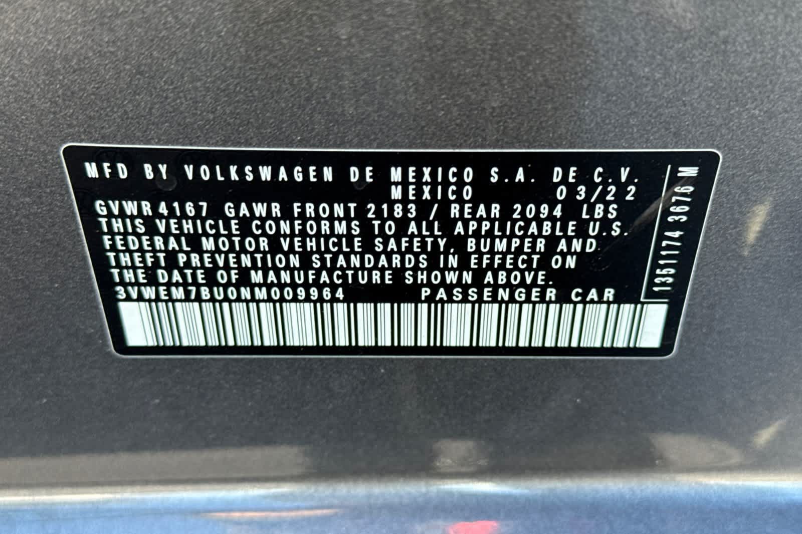 Used 2022 Volkswagen Jetta SE FWD image 27