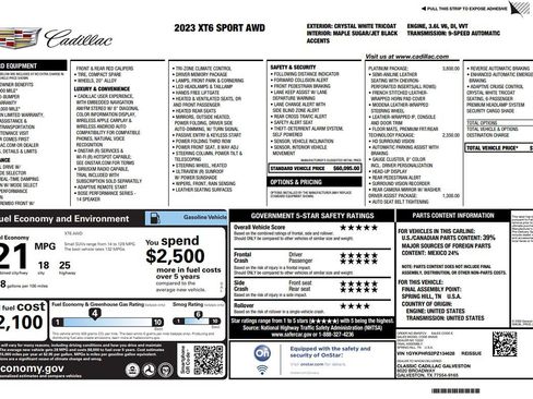 Used 2023 Cadillac XT6 Sport w/ Platinum Package image 15