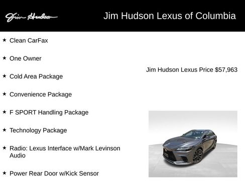 Certified 2024 Lexus RX 350 F Sport w/ Convenience Package AWD/4WD image 3