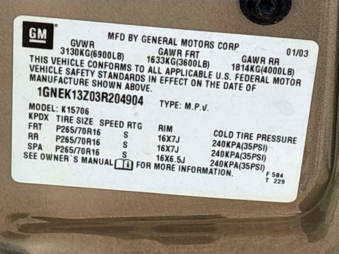 Used 2003 Chevrolet Tahoe LT AWD/4WD image 21