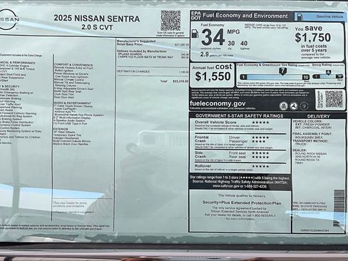 New 2025 Nissan Sentra S image 19