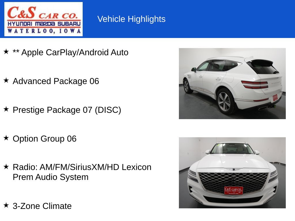Used 2022 Genesis GV80 3.5T w/ Prestige Package 07 AWD/4WD image 7