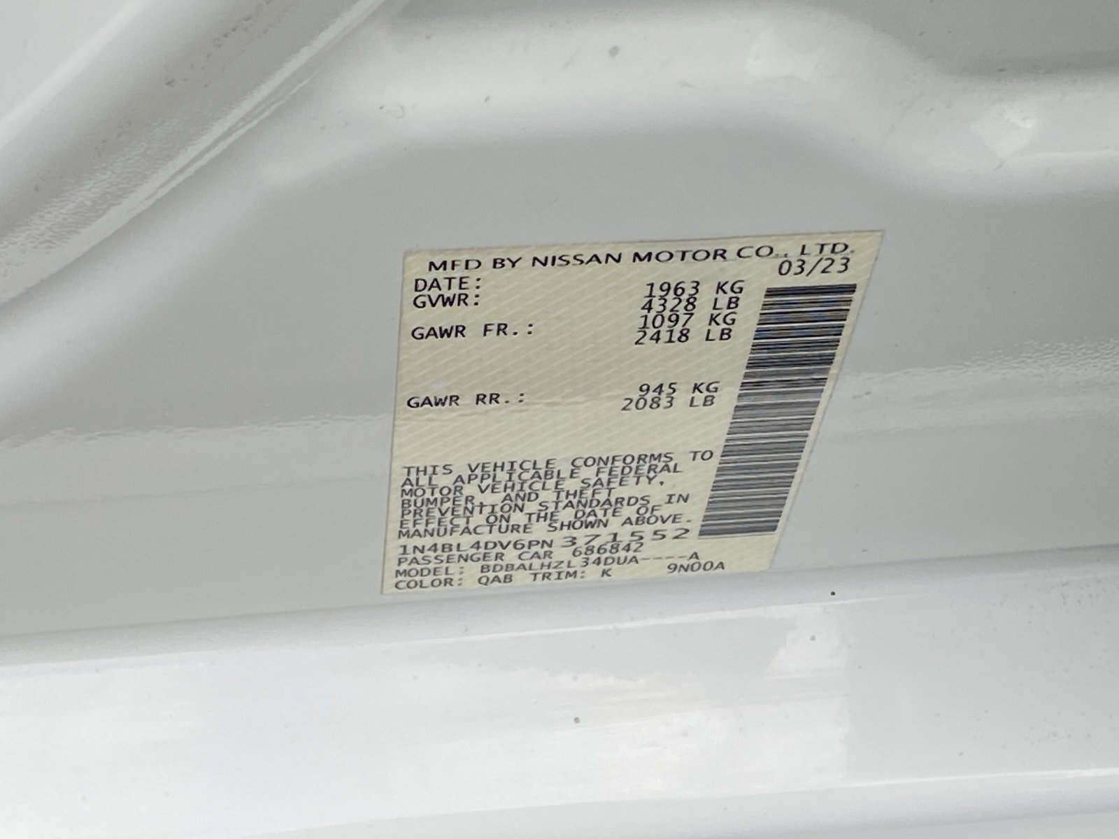 Used 2023 Nissan Altima 2.5 SV FWD image 15