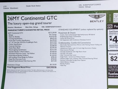 New 2026 Bentley Continental GT image 64