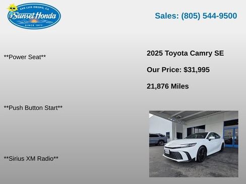 Used 2025 Toyota Camry SE FWD image 7