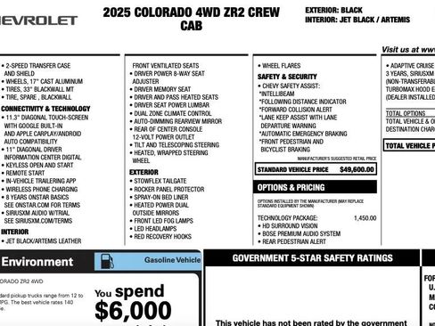 Used 2025 Chevrolet Colorado ZR2 w/ Technology Package image 2