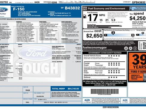 Used 2016 Ford F150 King Ranch w/ Equipment Group 601A Luxury AWD/4WD image 7