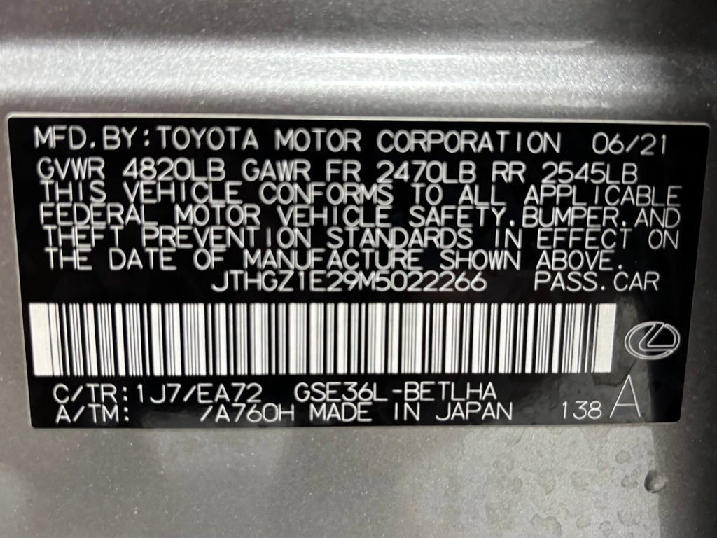 Used 2021 Lexus IS 350 F Sport w/ Accessory Package AWD/4WD image 11