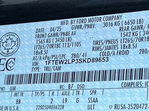 Used 2025 Ford F150 STX w/ Equipment Group 201A FX4 AWD/4WD image 32