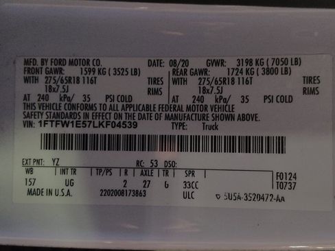 Used 2020 Ford F150 XLT w/ Equipment Group 302A Luxury image 33