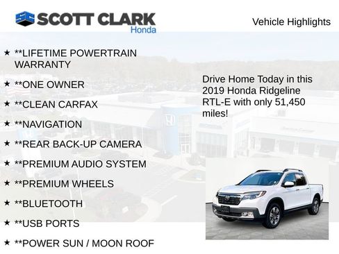 Used 2019 Honda Ridgeline RTL-E image 11