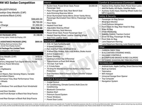 Used 2026 BMW M3 Competition w/ Executive Package AWD/4WD image 7