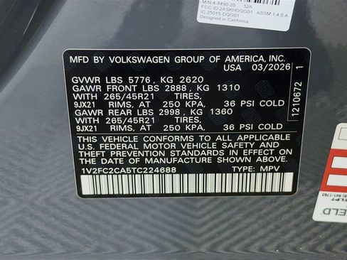 New 2026 Volkswagen Atlas Cross Sport SEL Premium R-Line AWD/4WD image 34