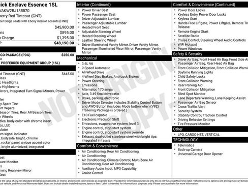Used 2024 Buick Enclave Essence w/ LPO, Cargo Package AWD/4WD image 2