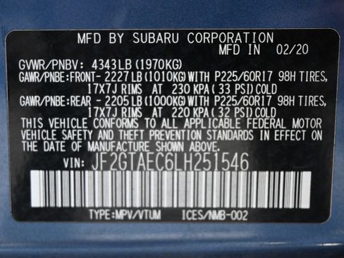 Used 2020 Subaru Crosstrek 2.0i Premium w/ Moonroof Package 2 image 36