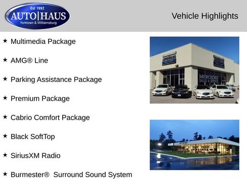 Used 2019 Mercedes-Benz C 300 4MATIC Cabriolet w/ Multimedia Package image 2