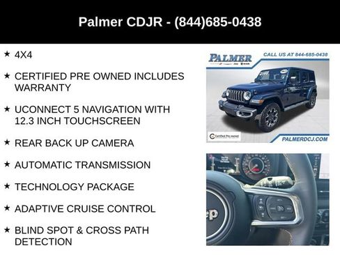 Certified 2025 Jeep Wrangler Unlimited Sahara w/ Safety Group AWD/4WD image 6