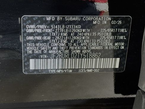 Used 2026 Subaru Outback Wilderness AWD/4WD image 43
