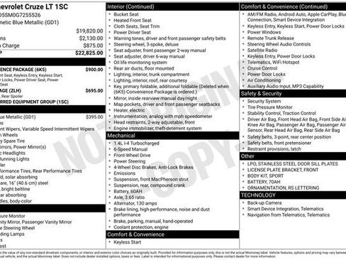 Used 2016 Chevrolet Cruze LT w/ Convenience Package FWD image 32