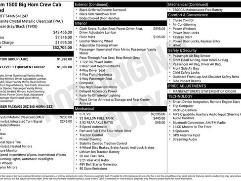 Used 2021 RAM 1500 Big Horn w/ Trailer Tow Group AWD/4WD image 38