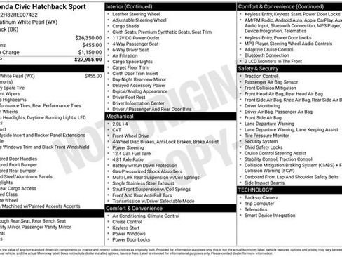 Used 2024 Honda Civic Sport image 1