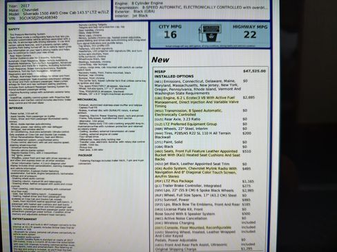 Used 2017 Chevrolet Silverado 1500 LTZ w/ LTZ Plus Package image 13