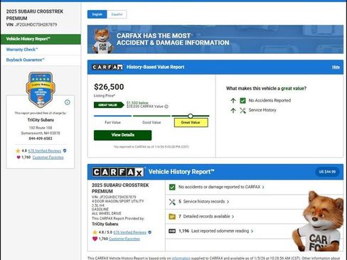 Used 2025 Subaru Crosstrek 2.0i Premium image 11