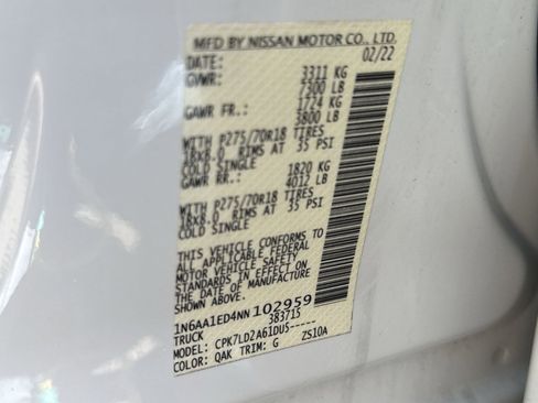 Used 2022 Nissan Titan PRO-4X w/ Off Road Protection Package AWD/4WD image 29