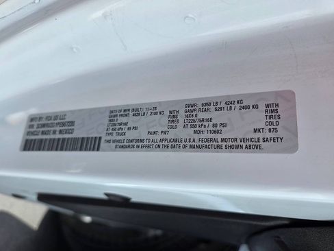 Used 2023 RAM ProMaster 3500 w/ Lane Management Group FWD image 23